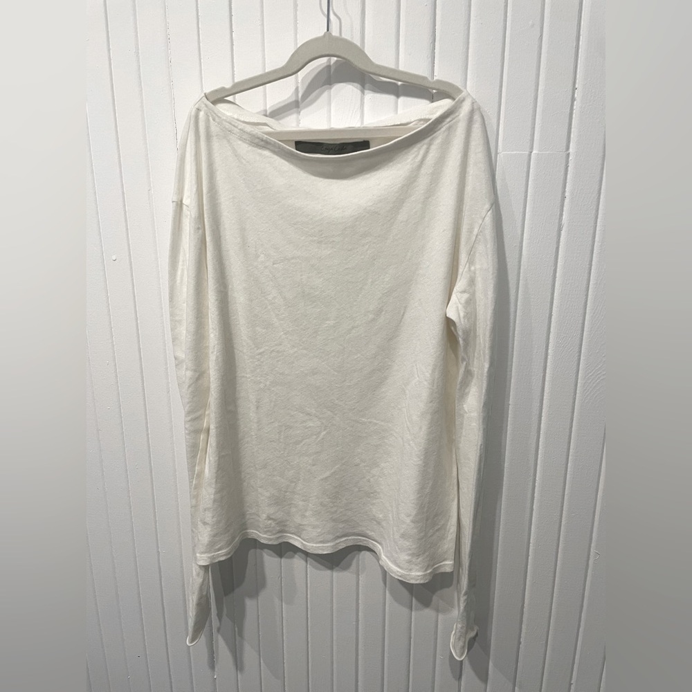 Enza costa long sleeve cashmere top